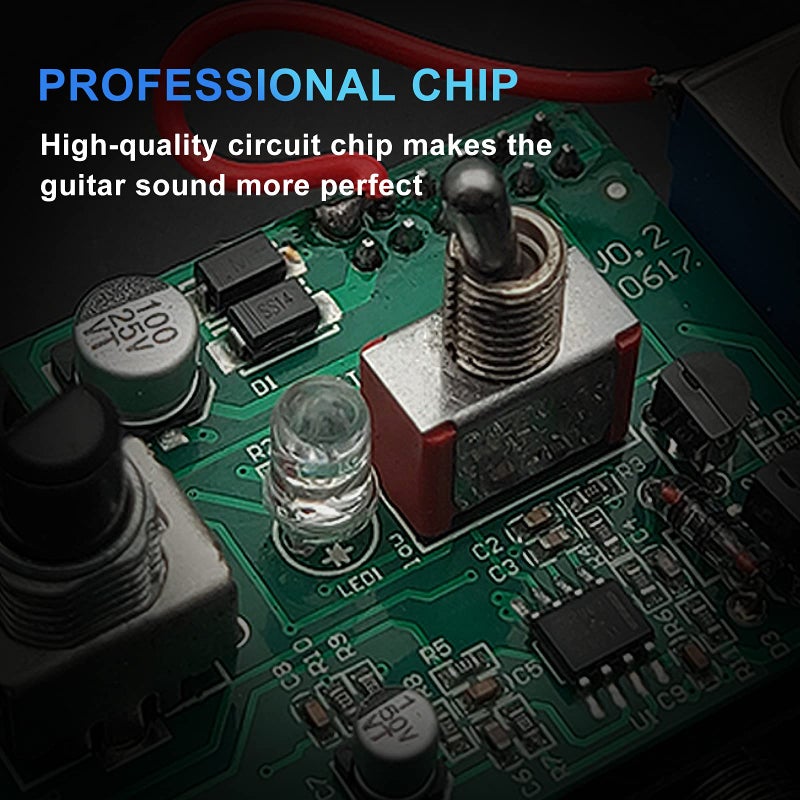 SAPHUE Ultimate Drive Guitar Effects Pedal Gain/Level/Tone Knob High Low Frequency Effect Pedals with Steel Metal Shell Mini Single Type Dc 9V with True Bypass Switch for Multi Electric Guitar Kit - Image 4